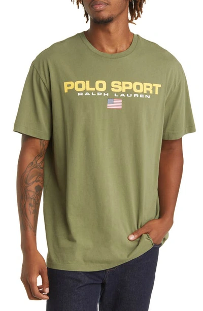 Polo Ralph Lauren Polo Sport Crewneck T-shirt In Army Olive