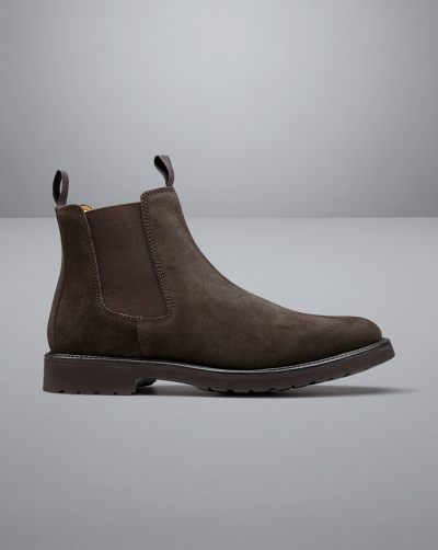 Charles Tyrwhitt Suede Chelsea Boots In Brown