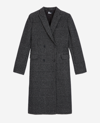 The Kooples Wool-blend Coat In Dark Grey