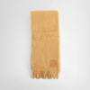 Loewe Womens Camel Anagram Logo Patch Mohair Wool Blend Scarf In Brown
