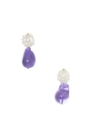 Completedworks Gold-plated Vermeil Silver Tra-la-la Pearl Drop Earrings In Lilac