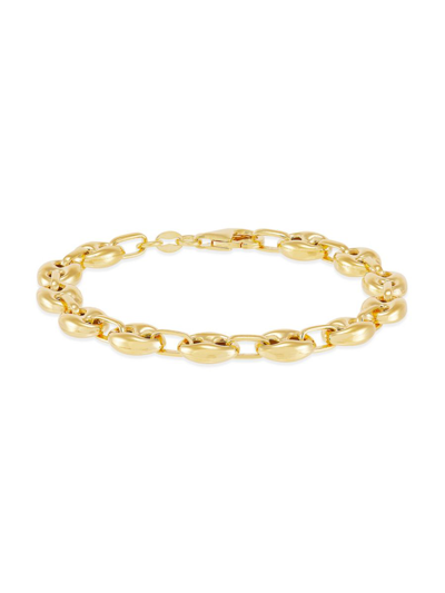 Saks Fifth Avenue Made In Italy Women's Marina 14k Gold Plated Silver Anchor Link Bracelet