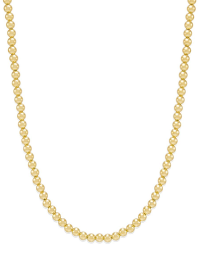 Saks Fifth Avenue Made In Italy Women's 14k Gold Plated Silver Beaded Necklace