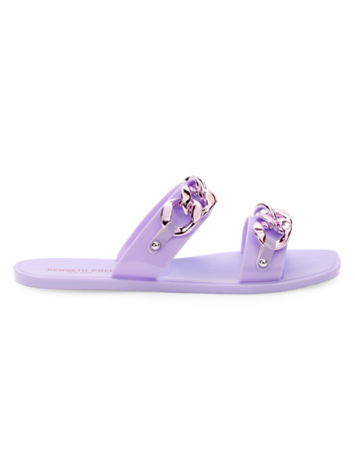 Kenneth Cole Women's Naveen Chain Jelly Sandals In Lilac