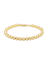 Saks Fifth Avenue Made In Italy Women's 14k Gold Plated Silver Beaded Bracelet In Silver