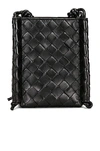 Bottega Veneta Pouch On Strap In Black & Gold