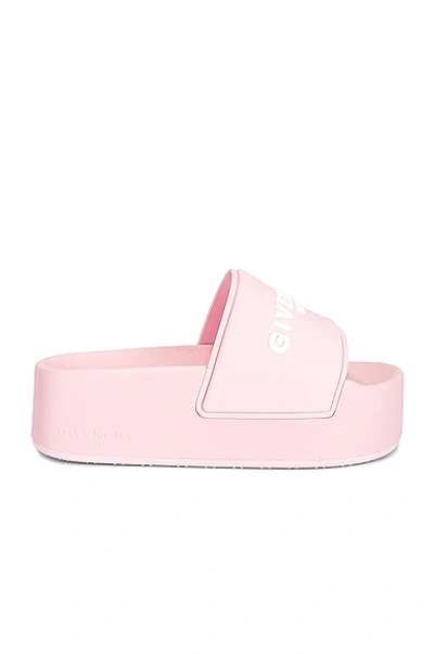 Givenchy Women's Logo Slide Platform Sandals In Pink