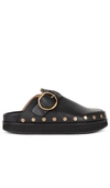 Isabel Marant Stud-embellished Leather Mules In Black