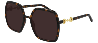 Gucci Gg0890s W 002 Oversized Square Sunglasses In Brown