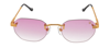 Vintage Frames Vf Detroit Player Drill Mount 0053 Rectangle Sunglasses In Pink