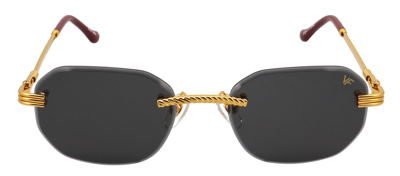 Vintage Frames Vf Hustler Drill Mount 0032 Rectangle Sunglasses In Grey