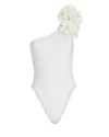 Maygel Coronel Women's Janina Ruffled Single-shoulder One-piece Swimsuit In White