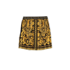 VERSACE TEEN YELLOW AND BLACK BAROCCO PRINT PLEATED SKIRT,10002401A0244318036474