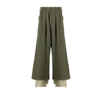 SULVAM GREEN CROPPED WIDE LEG WOOL TROUSERS,SQP1318396395