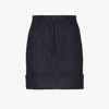 Thom Browne Blue Pinstriped Wool Mini Skirt In Blue
