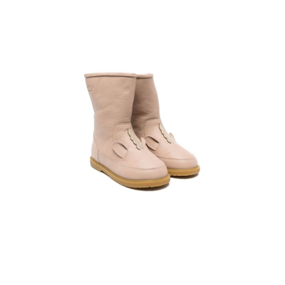 Donsje Kids Pink Wadudu Unicorn Leather Boots In Skin Leather