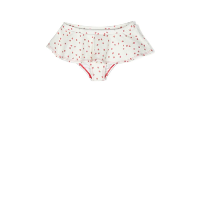 Frankies Bikinis Kids' X Gigi Hadid White Maple Strawberry Bikini Bottoms
