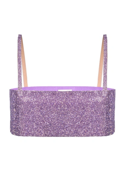 Nué Charlotte Crystal-embellished Cropped Top In Purple