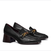 Tory Burch Perrine Embellished Leather Loafer Pumps In Perfect Black