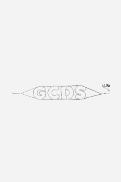 Gcds Logo Chocker In Silver