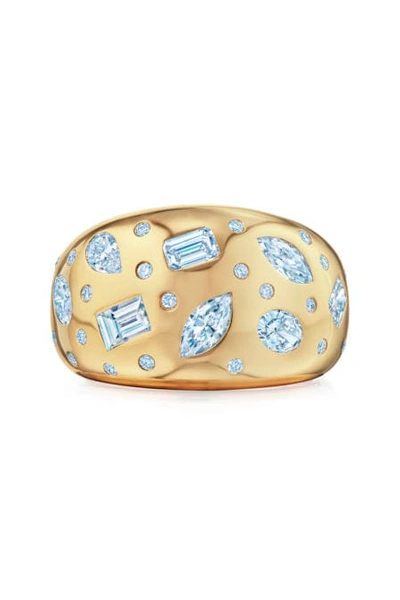 Kwiat 18kt Yellow Gold Diamond Cobblestone Wide Band Ring