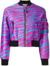 MOSCHINO MOSCHINO - CROPPED ZEBRA PRINT BOMBER ,A523056411834219