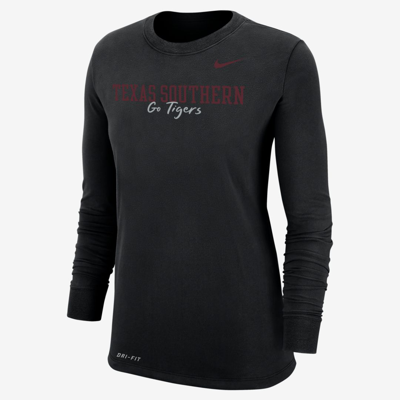 Nike Women's College Dri-fit 365 Texas Southern Long-sleeve T-shirt In Black