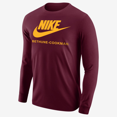 Nike Men's College 365 (bethune-cookman) Long-sleeve T-shirt In Red