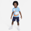 Nike Little Kids' Cargo Shorts Set In Midnight Navy