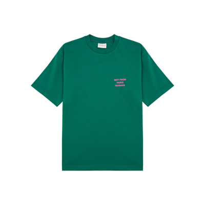 Drôle De Monsieur Green Logo-print Cotton T-shirt