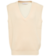 Max Mara Baba Wool & Cashmere Knit Vest In Ecru