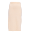 Max Mara Off-white Egizi Midi Skirt In Ecru Unito