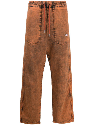 Diesel D-martians Track Denim Joggjeans® In Orange