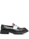 Camper Walden Leather Loafers In Blue