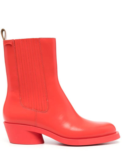 Camper Slip-on Ankle Boots In Red