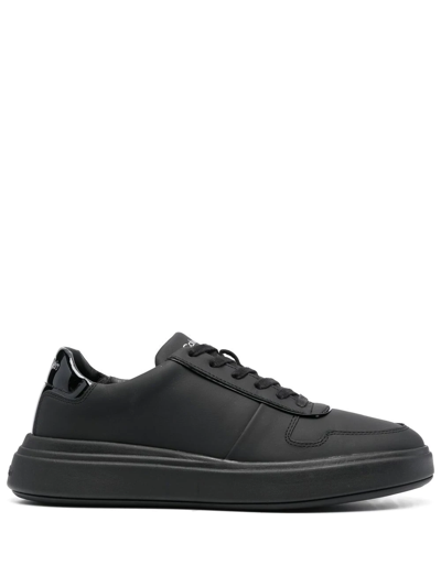 Calvin Klein Lace-up Low Top Trainers In Schwarz