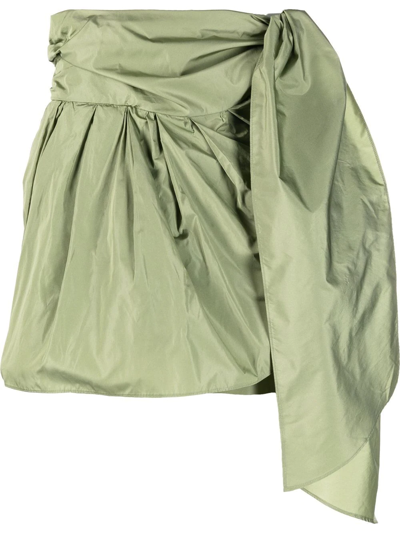 Alberta Ferretti Side Tie-fastening Detail Shorts In Grün