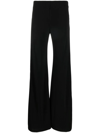 Alberta Ferretti Flared Wide-leg Trousers In Schwarz