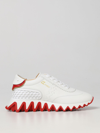 Christian Louboutin Loubishark Calfskin Sneakers In White