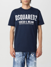 Dsquared2 Ceresio 9 Print Cotton Jersey T-shirt In Navy
