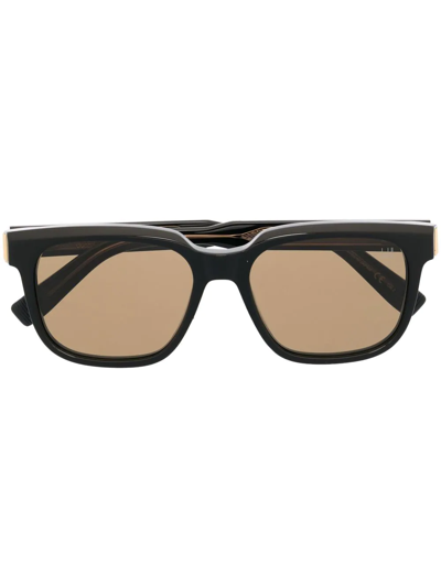 Dunhill Tinted Rectangle-frame Sunglasses In 001 Black Black Brown