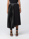 Versace Jeans Couture Pleated Asymmetric Skirt In Black