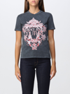Versace Jeans Couture Embellished Baroque-print T-shirt In Grey