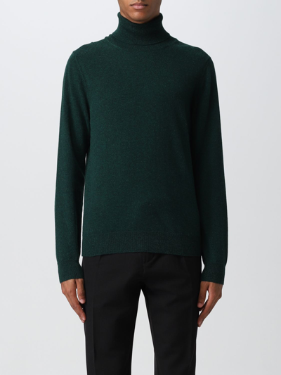Malo Rollneck Knitted Jumper In Green