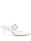 ALEXANDER MCQUEEN POINTED-TOE BUCKLED MULES