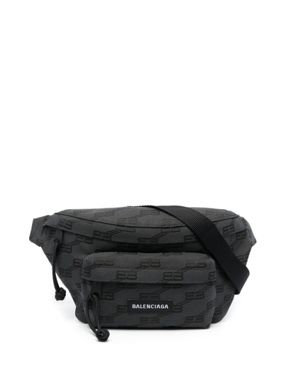 Balenciaga Bb 经典logo腰包 In Schwarz