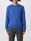 Fay Round Neck Sweatshirt In Gnawed Blue
