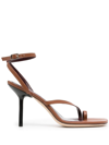 Staud Women's Mona Ankle Strap High Heel Sandals In Tan