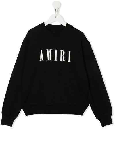 Amiri Logo-print Cotton Sweatshirt 4-12 Years In Black