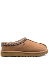 Ugg Tasman Mens Suede Slip On Sheepskin Slippers In Neutrals